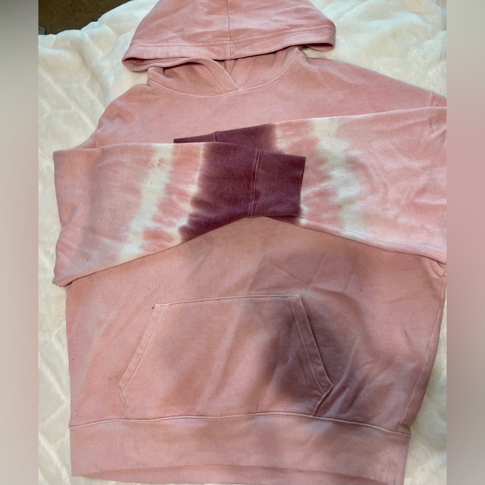Tie Dye VS Pink Hoodie Sweatshirt with Pocket